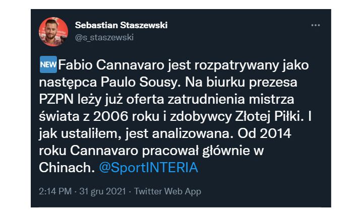 Zwycięzca Złotej Piłki CHCE ZOSTAĆ SELEKCJONEREM reprezentacji Polski!